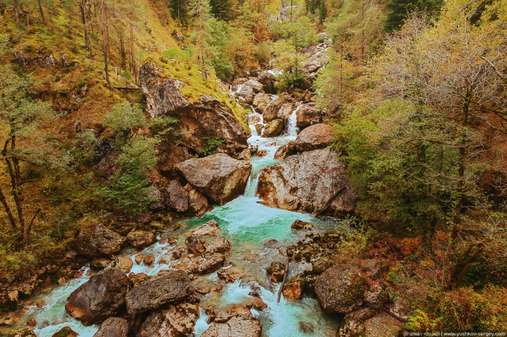 Водопад влюбленных. Юпшарский каньон. Абхазия