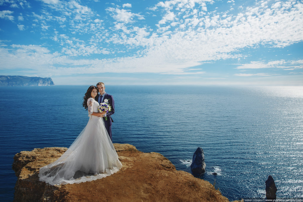 Свадьба в Крыму. Фотосессия для двоих. Фиолент, Тигровый мыс.